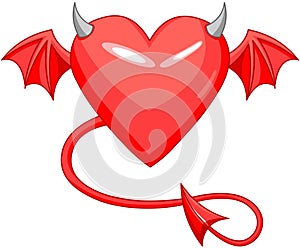 Devil Love Horned Heart