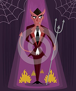 Devil Man halloween character vector illustration