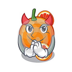 Devil orange blood in the cartoon shape