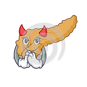 Devil pancreas mascot cartoon style photo