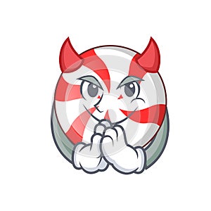 Devil peppermint candy mascot cartoon