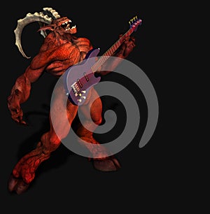 Devil playing guitar.satanic photo