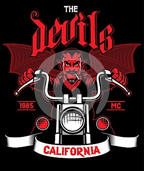 Devil rides the motorcycle