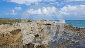 Devil`s Bridge bay - Caribbean sea - Antigua and Barbuda