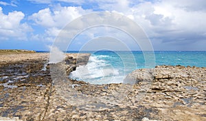 Devil`s Bridge bay - Caribbean sea - Antigua and Barbuda