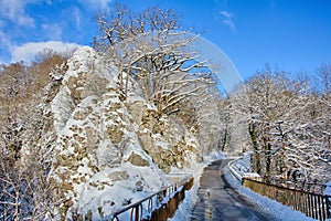 Devil`s bridge near Sainte-Anne in France