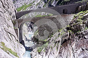 Devil's bridge at St. Gotthard pass