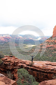 Devil's Bridge trailhead hike in Sedona, Arizona, USA