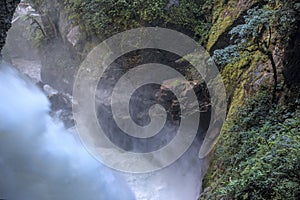 Devil`s Cauldron waterfall. Banos. Ecuador photo