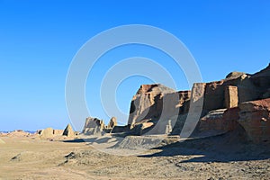 Devil`s City, Xinjiang, China photo