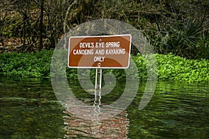 Devil's Eye Spring Sign - Ichetucknee River