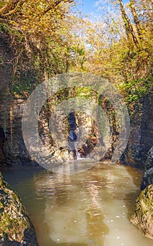 The devil`s font. Sochi National Park, Russia.