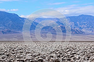 Devil`s Golf Course in the Death Valley