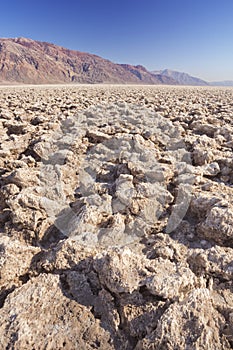 Devil`s Golf Course in Death Valley National Park