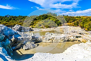 Devil`s pool at Hell`s Gate Geothermal Reserve and Mud Spa in Rotorua, New Zealand photo