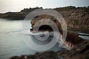 Devil`s Tear in Lembognan island.