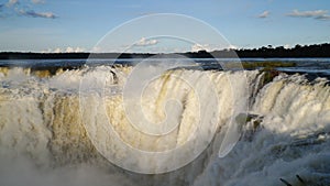 Devil`s Throat or Garganta Del Diablo is the main waterfall of the Iguazu Falls complex in Argentina. photo