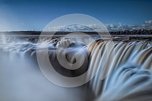 The devil`s throat on Iguazu Falls