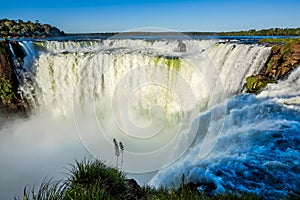 Devil's Throat at Iguazu Falls, on the Border of Brazil and Argentina