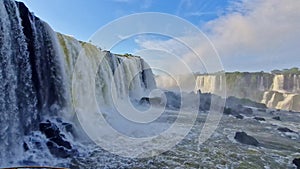 Devil\'s Throat at Iguazu Falls, one of the world\'s great natural wonders, on the border of Argentina and Brazil.