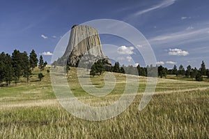 Devil's Tower in North Eastern Wyoming