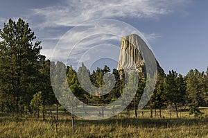 Devil's Tower in North Eastern Wyoming