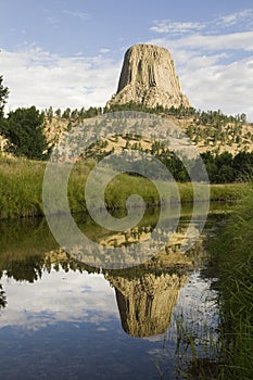 Devil's Tower reflection photo