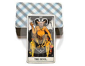 The Devil Tarot Card Bondage, temptation, enslavement, materialism, addictions photo