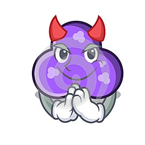 Devil trefoil mascot cartoon style