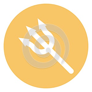 Devil trident Isolated Vector icon which can easily modify or edit