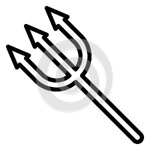 Devil trident Isolated Vector icon which can easily modify or edit