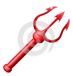 Devil Trident Pitchfork Cartoon Pitch Fork