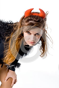 Devil woman close up