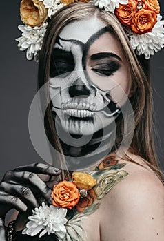 Devil woman with flower decor