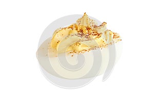 Deviled Egg Isolated Over White Background