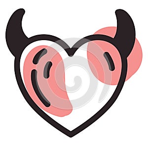 Devilish heart, icon