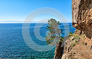 Devils bridge. Dangerous site of Great Baikal trail