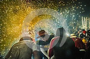 Devils dance Group on Correfoc performance