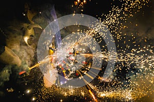 Devils dance Group on Correfoc Performance