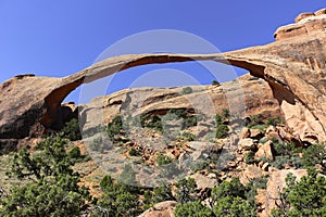Devils Garden, Canyonlands NP, USA Landscape Arch stretches an improbable 306 feet 93 meters. photo
