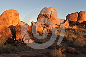 Devils Marbles Karlu Karlu at sunset in the Northern Territory, Australia