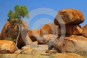 Devils marbles outback Australia granite boulders