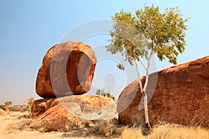 Devils marbles outback Australia granite boulders photo