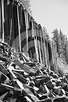 Devils Postpile sideways