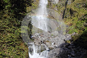 Devils Punchbowl Waterfall and Rainbow