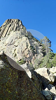Devils Tower from Boulder Field Below