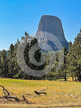 Devils Tower National Monument: Majestic Mountain and Tower in Wyoming Wilderness