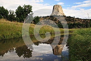 Devils Tower reflection