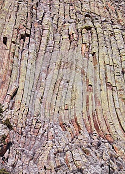 Devils Tower rock formations natural background.