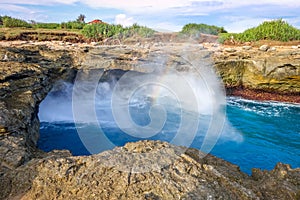 Devilâ€™s tears landmark, Nusa Lembongan island, Bali, Indonesia